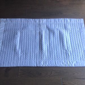 King size square quilted sham white